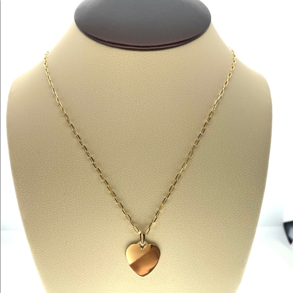 Jewelry 14kt Gold Paper Clip Heart Necklace Poshmark